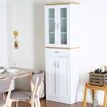 ホワイトを基調としたの北欧風のデザイン キッチンキャビネット