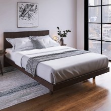 落ち着き感がある  フランスベッド フラットヘッド すのこベッド ウォールナット (シングル)