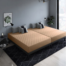 幅80cm～360cmの15サイズ パッド一体型ボックスシーツ単品 (ベージュ)