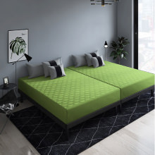 幅80cm～360cmの15サイズ パッド一体型ボックスシーツ単品 (グリーン)