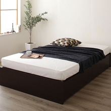 すっきり 引き出し2杯付き 頑丈ボックス収納ベッド (セミダブル)の詳細