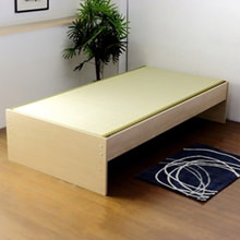 優れた品質 高さが調節できる日本製ヘッドレス畳ベッド (シングル)