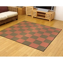 色柄の繊細な表情が美しい 純国産い草花ござカーペット