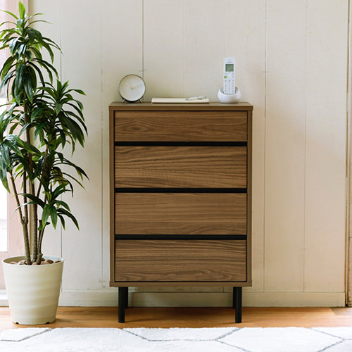 シンプル×コンパクトで使いやすい 北欧テイスト スリムチェストの詳細