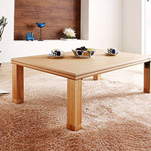 永く愛用できるシンプルなデザイン 楢天然木国産折れ脚こたつ 120×75cm