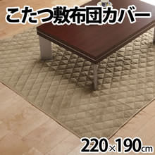 簡単装着であたたかさアップ こたつ敷布団カバー 220×190cm