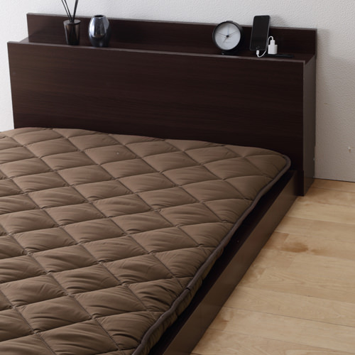 安心の日本製でベッドを快適に 国産3層敷布団 (シングル)