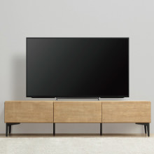 スタイリッシュでナチュラル 板扉付きテレビボード 幅160cm
