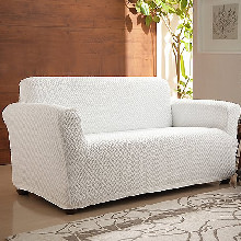 上質素材でぴったりフィット スペイン製 中綿入りソファカバー 肘掛け付き用