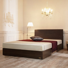 シンプルの極み フランスベッド製 フラットヘッドボードベッド (セミダブル)