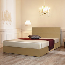 シンプルの極み フランスベッド製 フラットヘッドボードベッド (ダブル)