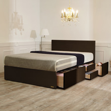 省スペースで収納も可能 フランスベッド製 深型引出し付きベッド (シングル)