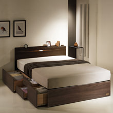 省スペースで収納も可能 フランスベッド製 深型引出し付きベッド