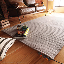 ヘリンボーンホットカーペットカバー+ホットカーペット本体セット (185×130cm)