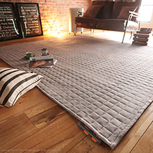 ヘリンボーンホットカーペットカバー+ホットカーペット本体セット (240×200cm)