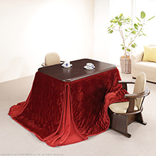 高さ調節 ハイタイプこたつ4点セット (肘付き回転椅子) 105×80cm