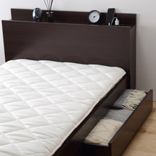 布団で眠れる 引出し収納ベッド 国産3層敷布団セット (シングル)
