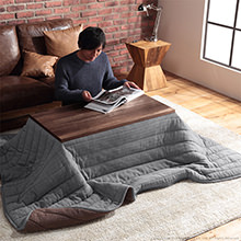 インダストリアルテイスト 古材風アイアンこたつテーブル 120×60cmの