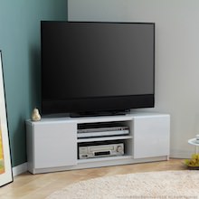 「裏ワザ」が光るスタイリッシュデザイン 背面収納 コーナーテレビボード