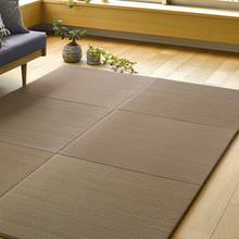 [82×82] すき間のできにくい置き畳 同色6枚セット ブラウン