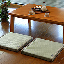 [55×55] 軽くて、お手入れ簡単 水拭きできる 畳風座布団