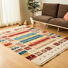 [70×125] お部屋に馴染む トルコ製 ウィルトン織の玄関マット ヴィフ