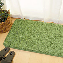[50×80] アウトドア気分を味わえる リアル芝生風のやわらかマット