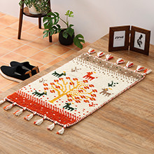 [60×90] 一枚で温かみのあるお部屋に ギャッベマット シシル