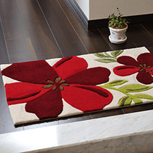 [50×80] 可愛い雰囲気の花柄がオシャレ 玄関マット