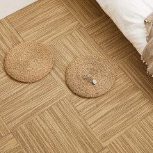 [50×50] 美しさと機能性を兼ね備えた タイルカーペット 黄茶絣
