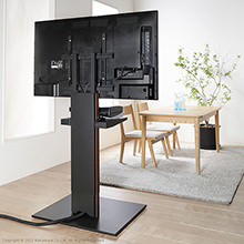 背面収納付壁よせTVスタンド V2CASTER対応 スライド式バックパネル ハイタイプ用