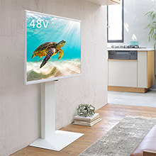 すっきりレイアウト 背面収納付壁よせTVスタンド V3 COMPACT