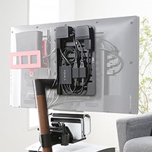 すっきりレイアウト 背面収納付壁よせTVスタンド A2対応 スマート配線セット