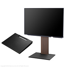 壁よせTVスタンド ロータイプ V2(2020モデル)+棚板ラージセット