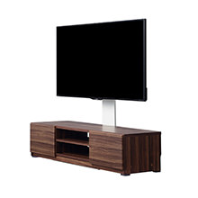 背面収納付壁よせTVスタンド テレビ台用スタンド＋テレビ台セット 幅120cm