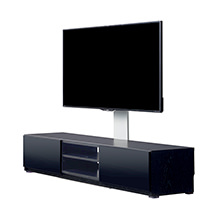 背面収納付壁よせTVスタンド テレビ台用スタンド＋テレビ台セット 幅150cm