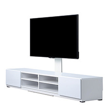 背面収納付壁よせTVスタンド テレビ台用スタンド＋テレビ台セット 幅180cm