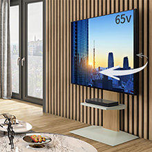 さらに快適 首振り壁よせTVスタンド ロータイプ V3+棚板レギュラーセット