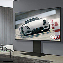 よりフレキシブルに 背面収納付壁よせTVスタンド フロアタイプ V4+棚板セット