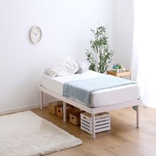 温かみのある天然木パイン材使用 階段付き木製ロフトベッド