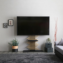 テレビ台☆アート作品のような デザインテレビスタンド/ハイ 高さ調整可/