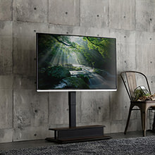 リモコンで高さも角度も自在に調整 壁寄せ 電動2モーター式テレビスタンド