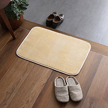 滑らかな肌触りで気持ちいい 洗える玄関マット シンプルタイプ (45×65cm)