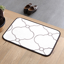 滑らかな肌触りで気持ちいい 洗える玄関マット デザインタイプ (45×65cm)
