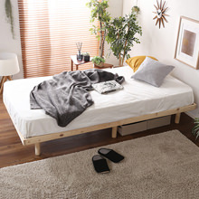 想像を超えての 総檜脚付きすのこベッド(セミダブル) セミダブルベッド