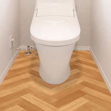 手軽に清潔空間を作れる貼り直し可能の トイレ模様替えシート