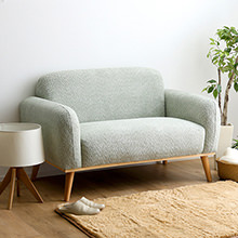 いつまでも触れていたくなる触り心地 コンパクトソファ 2人掛け