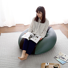 ずっと座っていたい 日本製キューブ型ビーズクッション (XL