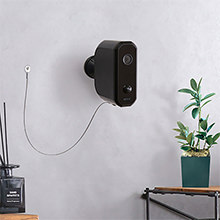 簡単に外せないから安心 乾電池式センサーカメラ 盗難防止ワイヤー単品