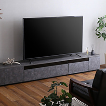 洗練されたデザインと収納 日本製テレビボード 幅270cm (2点セットタイプ)